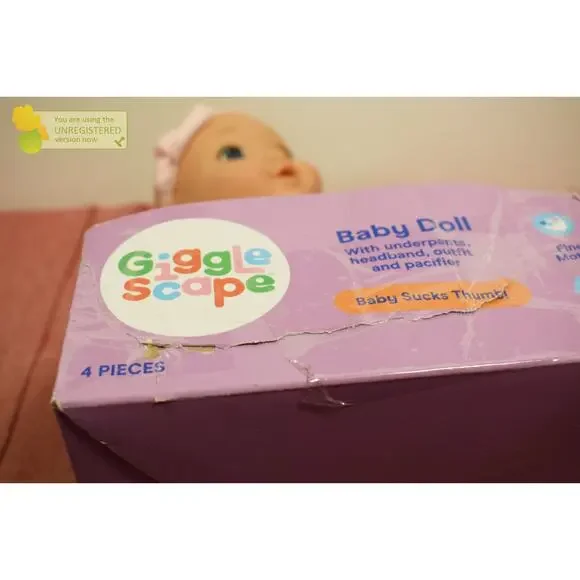 Gigglescape 14" Girl Baby Doll - Blonde Hair + Blue Eyes - Picture 6 of 10